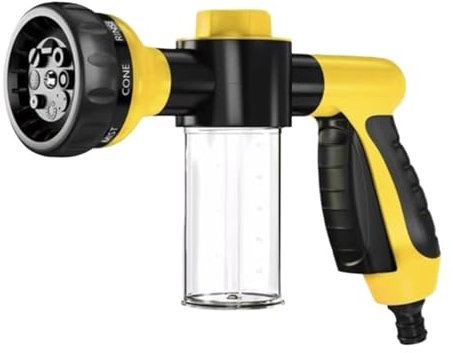 Pistola pulverizadora para manguera Regadera De Espuma De Alta Presión, Boquilla De Manguera Con Cabezal Rociador De Agua For Coche, 8 Funciones, Pistola De Riego For Jardín, Herramientas De Riego Por