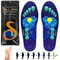 Audasi Solette Magnetiche, Piatto Solette Per Scarpe Da Lavoro Per Alleviare La Fascite Plantare Solette Di Riflessologia Agopressione, Plantare Ortopedico per Piede Per Uomini E Donne(blu, S)