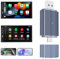 ABLEWE Android Auto Wireless Adapter, 2 in 1 Auto Wireless Adapter für Phones, Plug& Play Typ-C/USB Dongle Fit 5,8GHz Wi-Fi, iOS 10+ & Android 11+
