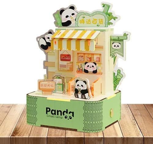 Bexdug Jigsaw Puzzles,Table Lamp Night Light Jigsaw Puzzle | Bedroom Desk Lamp, Model Building Kit, Cute Kids Nightlight for Home Bedroom Table Desk Window