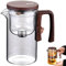 Théières, théière magnétique avec poignée et bec de 520 ml de théâtre en verre avec infuseur pour thé théâtre lavable détachable résistant à la chaleur en vrac avec couvercle pour la maison, bureau,