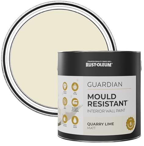 Rust-Oleum Beige Guardian Mould Resistant Wall Paint - Quarry Lime 2.5L