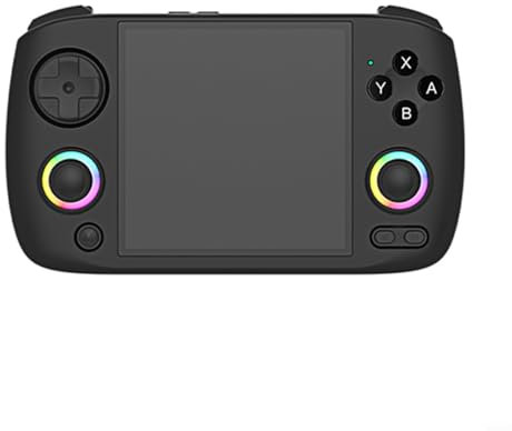 Emiif RG Cubexx Retro-Handheld-Spielkonsole, 10 cm IPS-Bildschirm, 8000+ Spiele, 5G, WiFi, BT 4.2, RGB-LED-Game-Boy, Schwarz
