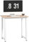 HOMCOM Computer Desk, Writing Table, 80 x 60 x 76cm Workstation for Home Office, Study with Metal Frame, Simple Assembly, White