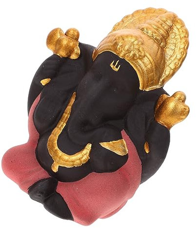 DECHOUS Buddha-Elefantenstatue Statue -Statue Mini-Elefantenstatue Miniatur-Tierfigur Heimatstatue Auto Ton- - -Verzierung Keramik rot