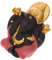 DECHOUS Buddha-Elefantenstatue Statue -Statue Mini-Elefantenstatue Miniatur-Tierfigur Heimatstatue Auto Ton- - -Verzierung Keramik rot