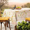 Tischdecke Stofftischdecke aus Mischgewebe mit Saumrand Eckig 130 x 220 cm Blumen Bunt Gartentischdecke Wasserabweisend
