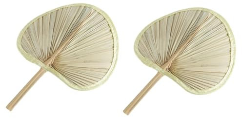 MUCKLILY 2 Piezas Ventilador Vintage de Mano Hecho Ventilador Decorativo de Pared para Fiestas