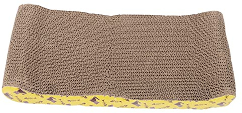 Toddmomy Griffoir Carton pour Chat Planche à Gratter Intérieure Vague pour Décompression de Grattage pour Animaux de Compagnie