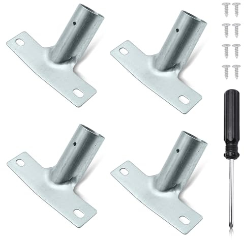 Metallstielhalter, 4 Stück Besenstiel Halterung Stielhalter für Besenstiele Bis ø 25 mm Besenstielhalter Set Metallstielhalter für Besenstiele mit Kreuzschlitzschraubendreher für Teleskopstange