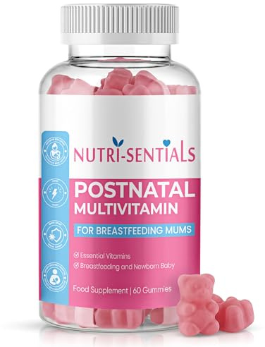 Postnatal Vitamins Gummies- Multivitamin Breastfeeding Supplement for Mums- New Mum Vitamins for Energy, Immunity & Breastfeeding Support- - 60 Gummies