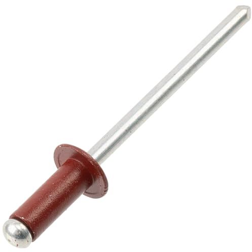AERZETIX - 60 remaches ciegos Ø4x10 mm cabeza plana en aluminio/acero RAL 3009 rojo óxido | fijación rápida para chapa, perfiles y ensamblajes metálicos