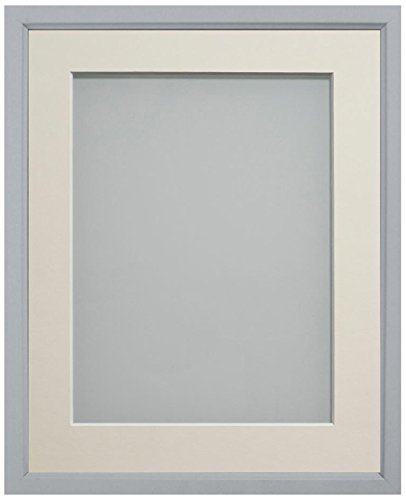 Frame Company Drayton Range 5 x 5-inch Grey Picture Photo Frame with Ivory Mount For Image Size 3.5 x 3.5-inch