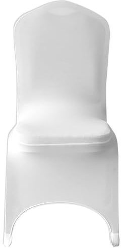 WedDecor 1pcs White Wedding Chair Covers Spandex Stretch Slipcovers