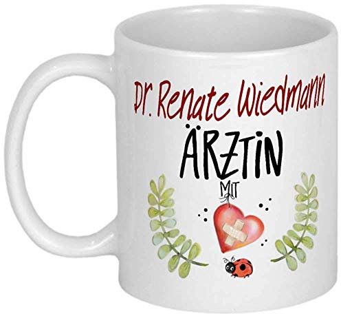 My Sweetheart® Danksagung Ärztin PERSONALISIERBARE Doktor Tasse mit Namen Geschenke für Ärzte Arzt Dankeschön Geschenk