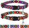 CollarDirect Aztec Cat Collar Breakaway Pack of 2 PCS Nylon Tribal Pattern Geometric Pet Kitten Halsbänder für Katzen (Tribal Magenta + Aztec Sunset)