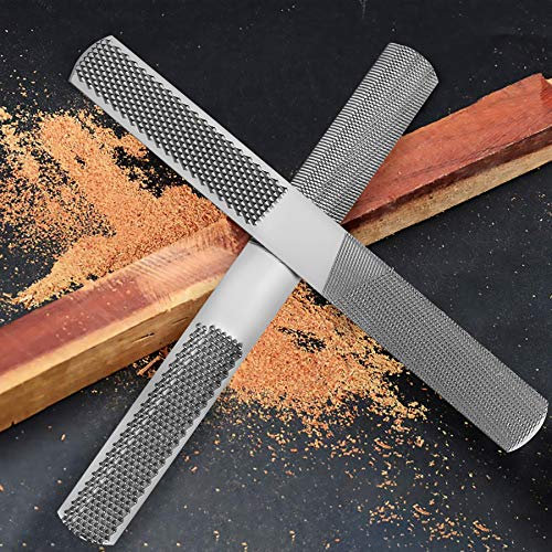 ANDGOO Lima per legno a 4 vie, lima a mano ad alto tenore di carbonio di alta qualità e raspa rotonda, lime piatte e ad ago. Miglior set di raspe per legno e utensili in metallo (confezione da 2)