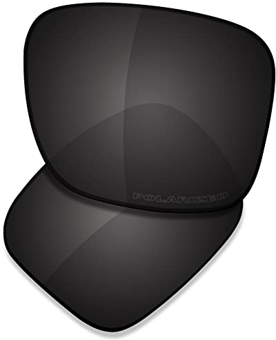 Saucer Premium Ersatzgläser für Oakley Holbrook XL OO9417 Sonnenbrillen High Defense - Carbon Black Polarisiert