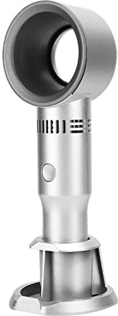 Wendry Protable Handheld Cooling Bladeless Fan, Non-Blade Fan Mini Handheld Portable USB Rechargeable Fan Fourth Generation for Home/Outdoor(Silver)