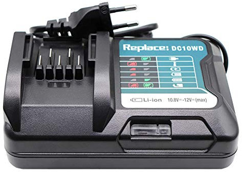 Cargador de batería DC10WD DC10SB DC10WA 197339-1 para Makita Tool DF031D DF0331D TD110D JR103D JR105D HSS01D HP332D (10,8 V, 12 V)