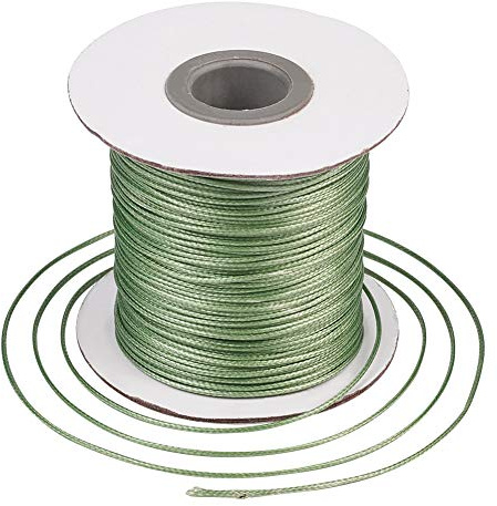 Craftdady 78 m/Rolle 1 mm koreanisches gewachstes Polyester-Seil Makramee-Kunsthandwerker-Schnur für geflochtenes Schmuckherstellen, Dunkelmeergrün