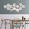decalmile 12 Stück 3D Spiegelfliesen Wandaufkleber DIY Spiegel Aufkleber Schlafzimmer Wohnzimmer Dekoration 17.7cm x 15.3cm (Hexagon, Silber)