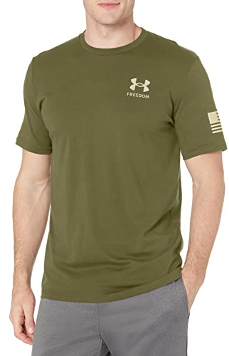 Under Armour Herren New Freedom Flag T-Shirt Hemd, Marine Od Green (390)/Schwarz, L