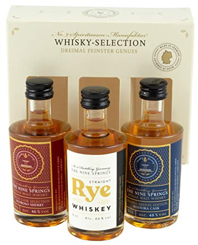 The Nine Springs Whisky Selection 3 x 0,05 l Miniaturen Probierset