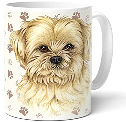 power gift LHASA APSO - Becher, Kaffeetasse. Teetasse aus hochwertiger Keramik. Kaffeebecher mit schöner Grafik und tollen Spruch in englischer Sprache.