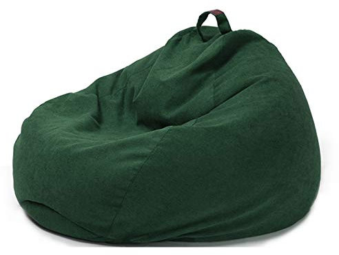 AMGJ Premium Große Sitzsack Bezug ohne Füllung, Riesensitzsack Hülle Sitzsackhülle Abdeckung für Kinder und Erwachsene,Grün,XXL