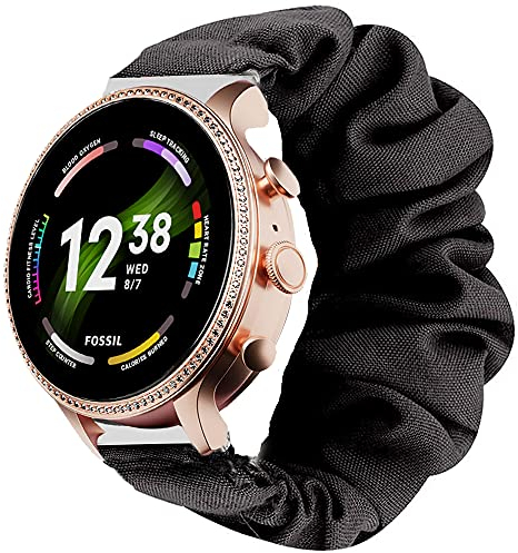 Giaogor Bracelet compatible avec la montre connectée Fossil GEN 6 - Élastique souple - Pour montre connectée Fossil GEN 6 - 42 mm / 44 mm., 44mm,