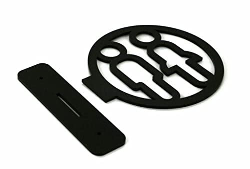 Toilet Wc Sign Wall Mounted, Acrylic Signage Plate Wall Decor Sticker Bathroom Signboard Dressing Room Guide