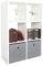 RICOO Regal 107 x 73 x 33 cm, Standregal weiß WM079-WM Spannplatte aus Holz, Bücherregal Wandregal klein, Regale & Ablagen weiß, schmales Regal schmal, kleines Regal klein, Büro Bücherregale