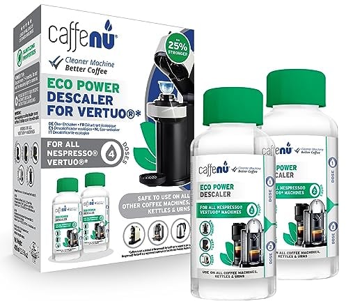 Descalcificador para máquinas Vertuo Nespresso. 2 botellas. 4 usos. Especialmente formulado para máquinas Vertuoline Nespresso y todas las máquinas de café Single Serve.