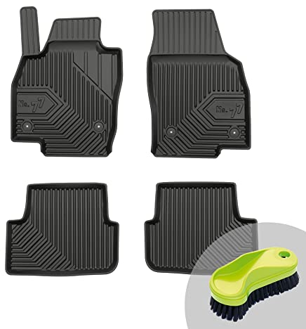 FROGUM No.77 Gummimatten Ganzjahresset von Auto Fußmatten Autofussmatten für SEAT Arona ab 2017, für SEAT Ibiza V ab 2017 | Langlebiges TPE Material