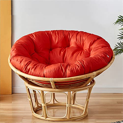 Morbuy Papasansessel Kissen Sitzauflage, Rundes Dicke Stuhlkissen Bequem & Weich Sitzkissen Hängesessel für Indoor Outdoor Garten Stuhlauflage (120x120CM,groß Rot)