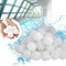 LZQ Filterbälle Filter Balls Filtermaterial 2100g ersetzen 75 kg Filtersand Sandfilteranlage für Pool Sandfilter, Weiß