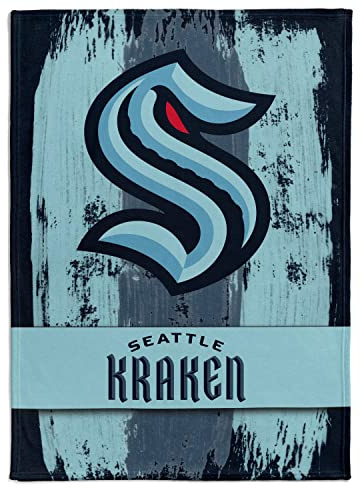 NHL Kuscheldecke Seattle Kraken Decke Fleece Throw Brush Blanket 150x200
