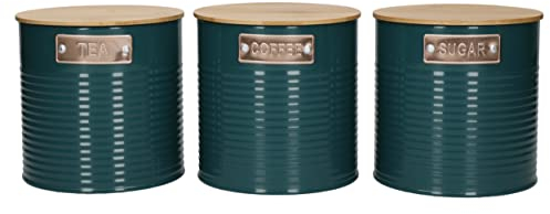 KitchenCraft Lagerung Kanister, Teal, 3 Stück, Geschenk-Box