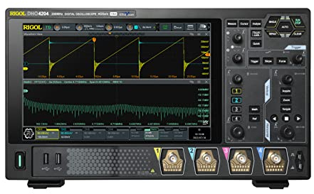 RIGOL DHO4204 Oscilloscope numérique 12 bits, 4 canaux analogiques, 200MHz, 4 GSa/s, 1500000 wfms/s, 250 Mpts, écran tactile 10.1'', garantie de 3 ans