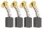 The Lord of the Tools 2 Pares Escobillas Carbón para Motor Compatible con Bosch PTS10 MK Compatible con Einhell RT-TS 1725 RT-SM 305 L KGSZ 3050 Accesorios para Herramientas Eléctricas 6.5x13.5x17mm