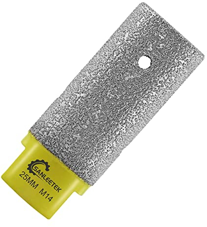 Fraise Diamanté à Doigt 25mm SANLEETEK Trepan Carrelage pour Trous Existants Élargissement Façonnage Parage en Carrelage Porcelaine Marbre Granit Céramique Pierre Artificielle M14 Filetage