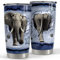SANDJEST Elephant Tumbler 20oz Stainless Steel Insulated Tumblers Coffee Travel Mug Cup Jeans Drawing Style Elephants Gifts for Women Men Gift for Birthday Christmas