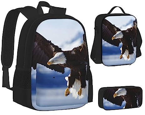 BAAROO Blessed to Be Called Nana Sonnenblume Schulrucksack 3pcs Rucksack Set Leichte Büchertaschen Schultasche Sets mit Mittagessen Ba, farbe, 5.0cm*10.5cm*20.5cm, federmäppchen