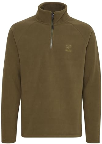 Indicode - IDPierco - Herren Fleecetroyer Sweatpullover Pullover mit Troyer, Größe:S, Farbe:Capers (624)