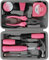 KTCINA 13Pcs Pink Tool Kit for Women, Multifunctional DIY Household Repair Tool Kit with Storage Case Ladies Tool Box with Hammer and Allen Key Set for Home Repair, Maintenance and Improvement