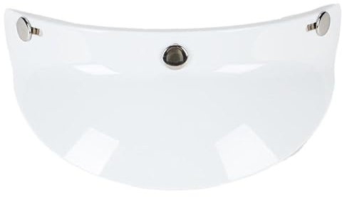 FK VISORS Frontino parasole per casco jet 3 bottoni - bianco lucido
