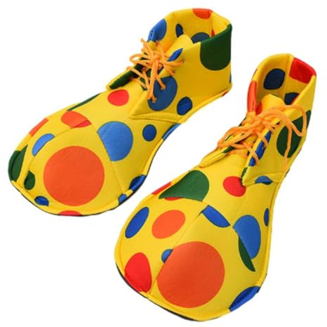 Aymzbd Erwachsene Clown-Schuhe, Weihnachtsfeier-Kostüm, Unisex Clownschuh-Überzüge, Regenbogen Schuhe, Kostümzubehör für Cosplay, Karneval, Fasching, Fastnacht, Halloween, Mottoparty, D