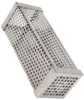 Sosoport Quadratisches Pellet Räucherrohr aus Edelstahl für Grill Rauchentwicklung Leicht zu Reinigen Passend für Gas- Elektro und Holzkohlegrills