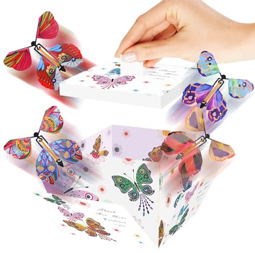 DGUSO Scatola Esplosiva Farfalla, Scatola Regalo a Sorpresa, Scatola Sorpresa per Fai da Te Festa